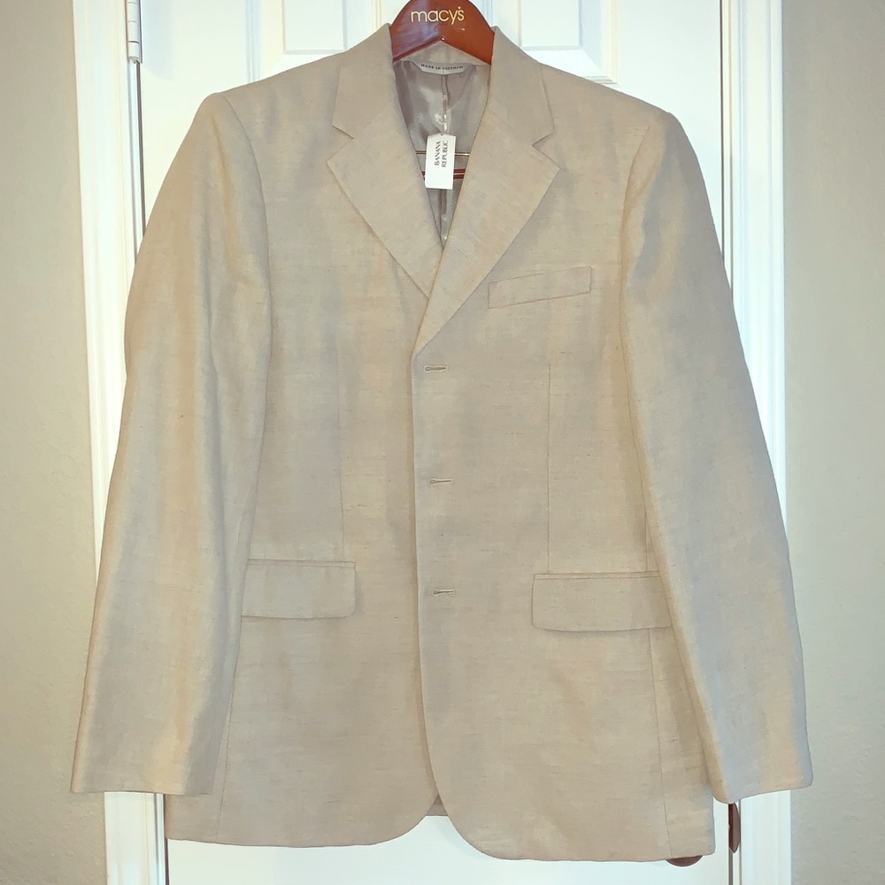 Beige Linen Sports Coat